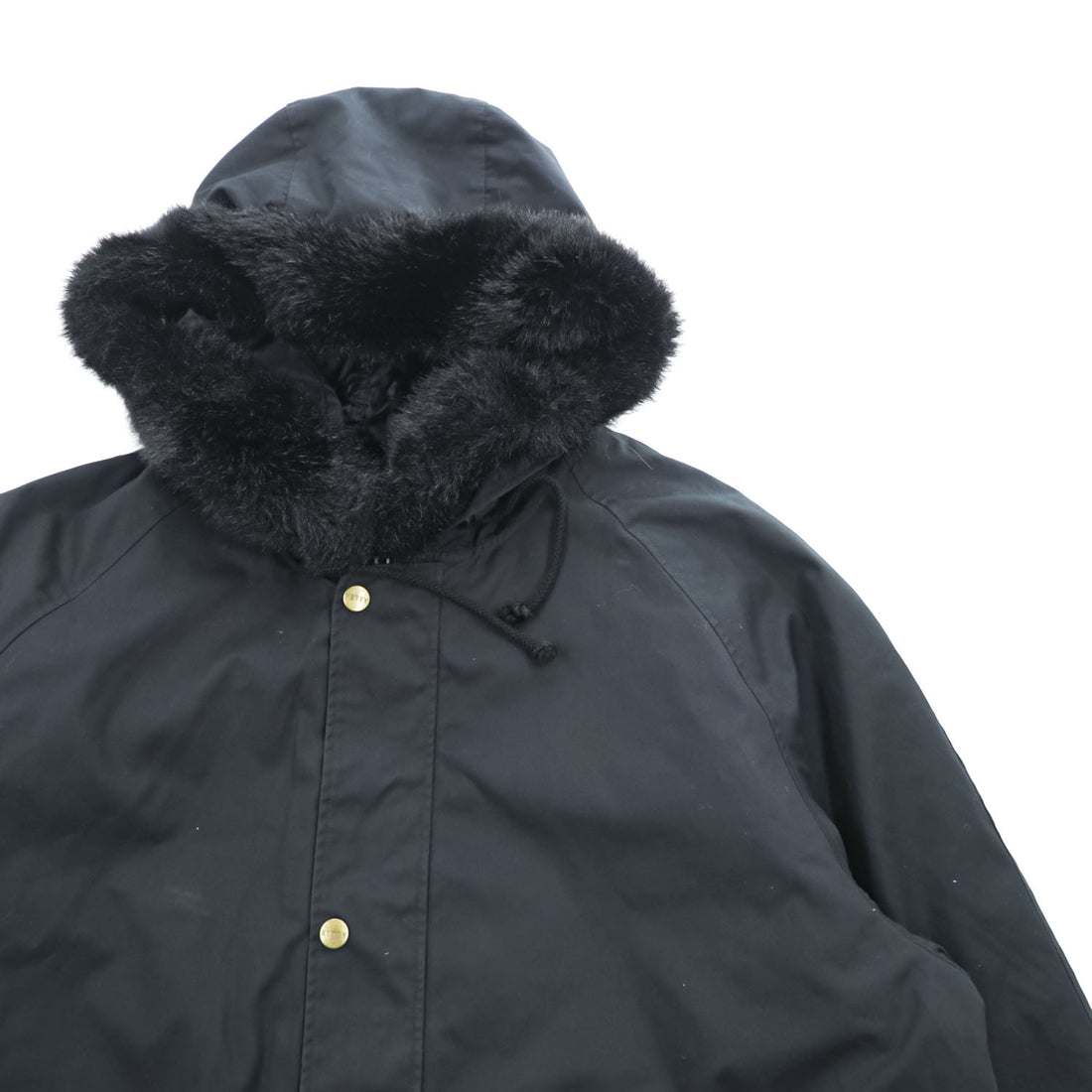 KETTY Black 3-Way Hooded Parka Coat Quilted Zip-Out Liner Faux Fur Women's M