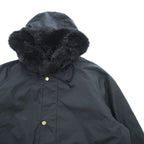 KETTY Black 3-Way Hooded Parka Coat Quilted Zip-Out Liner Faux Fur Women's M