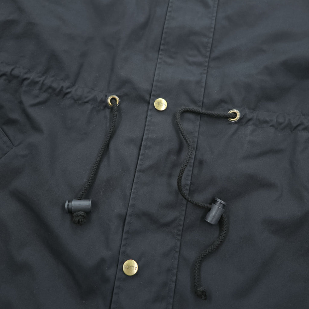 KETTY Black 3-Way Hooded Parka Coat Quilted Zip-Out Liner Faux Fur Women's M