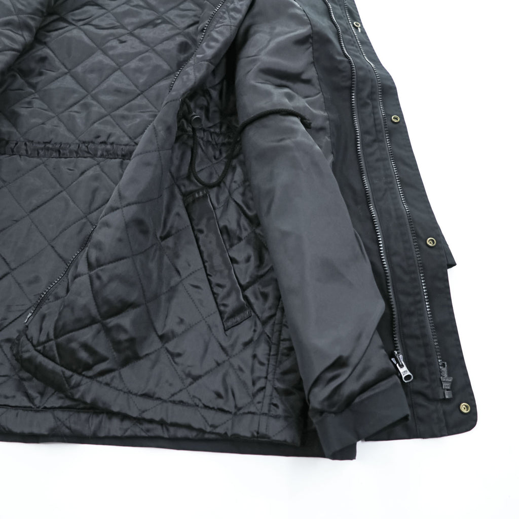 KETTY Black 3-Way Hooded Parka Coat Quilted Zip-Out Liner Faux Fur Women's M