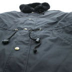 KETTY Black 3-Way Hooded Parka Coat Quilted Zip-Out Liner Faux Fur Women's M