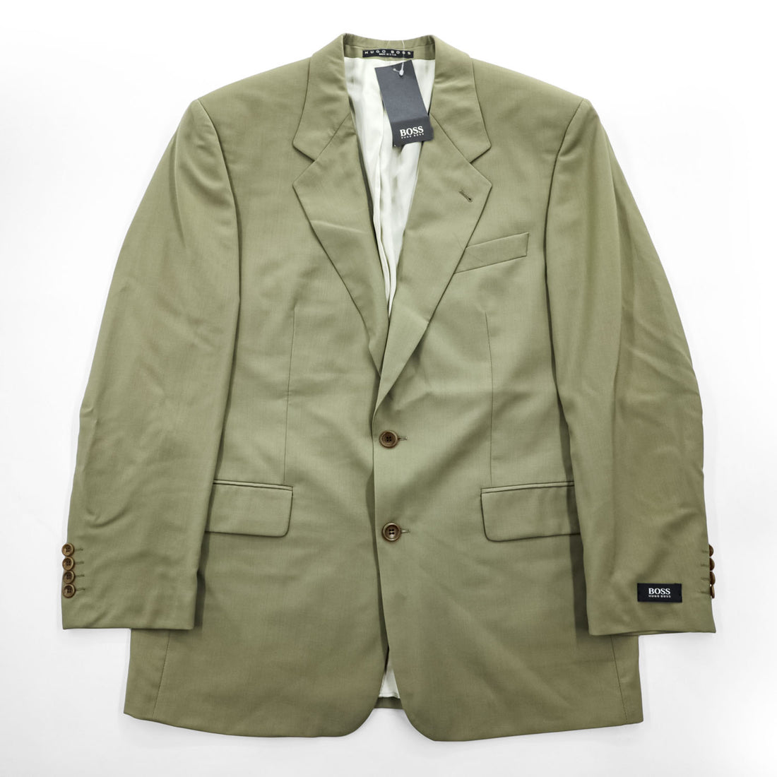 Hugo Boss × BARNEYS NEWYORK Cerruti 1881 Wool 2 Button Blazer Olive 40R Made in USA