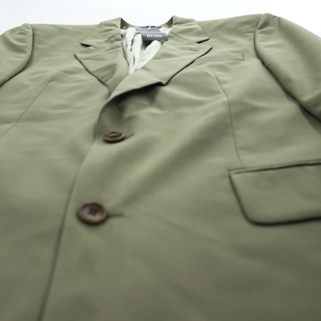 Hugo Boss × BARNEYS NEWYORK Cerruti 1881 Wool 2 Button Blazer Olive 40R Made in USA