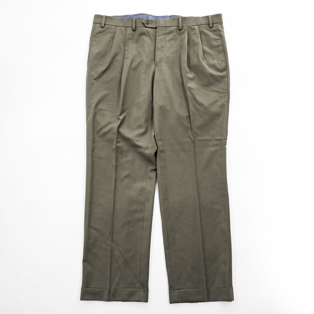 LAUREN RALPH LAUREN スラックス パンツ L ストレッチ 2タック プリーツ ダブルカフス HIGH PERFOMANCE WOOL