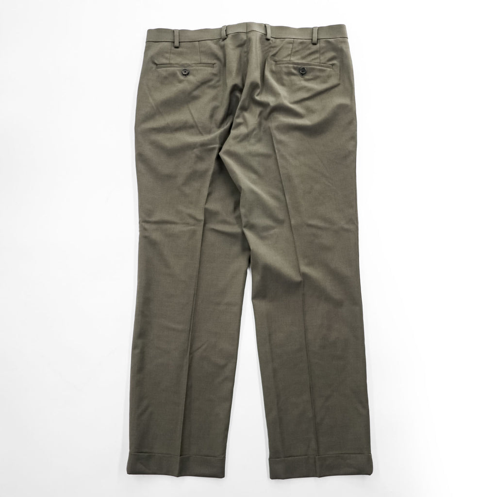 LAUREN RALPH LAUREN スラックス パンツ L ストレッチ 2タック プリーツ ダブルカフス HIGH PERFOMANCE WOOL