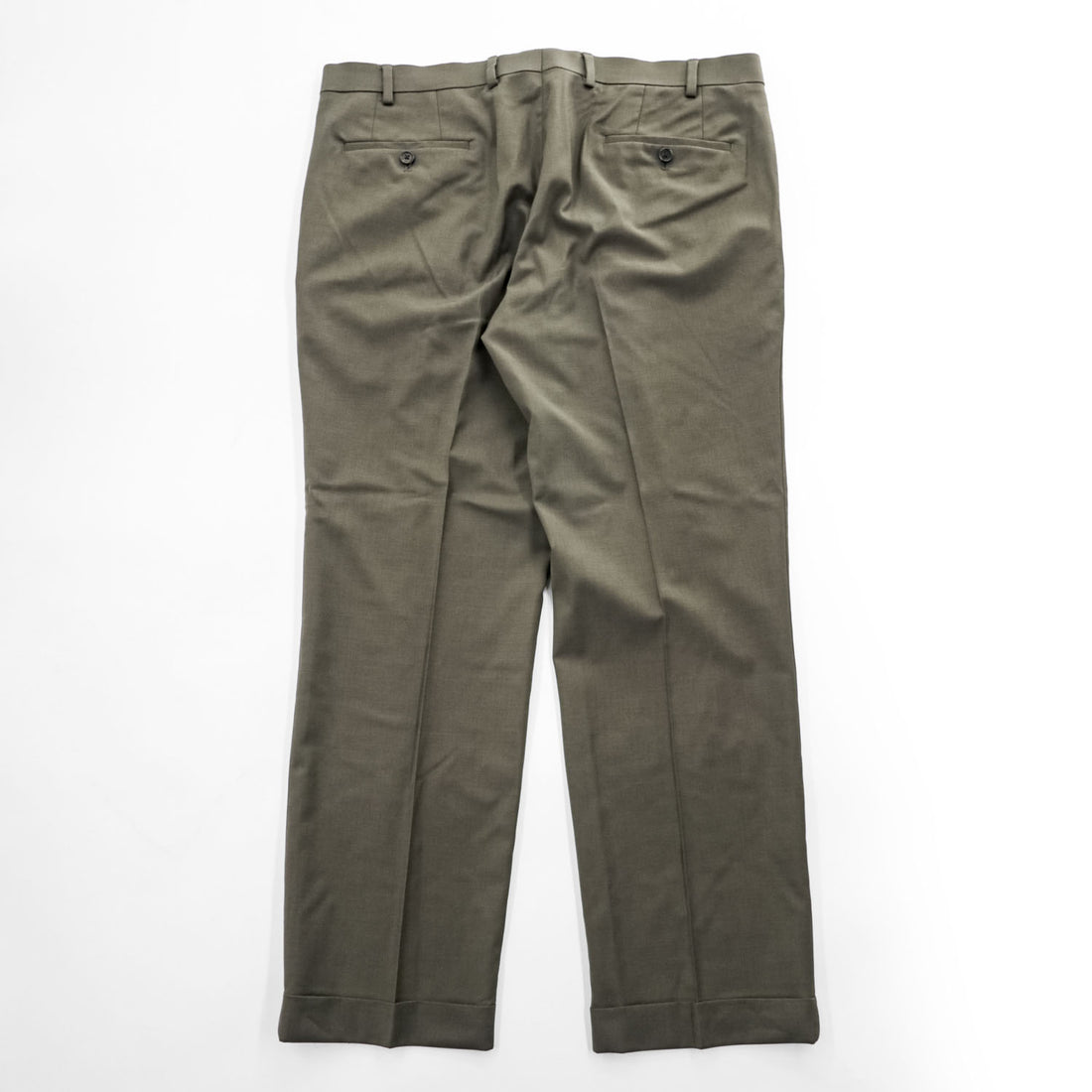 LAUREN RALPH LAUREN スラックス パンツ L ストレッチ 2タック プリーツ ダブルカフス HIGH PERFOMANCE WOOL