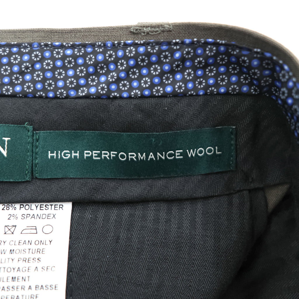LAUREN RALPH LAUREN スラックス パンツ L ストレッチ 2タック プリーツ ダブルカフス HIGH PERFOMANCE WOOL