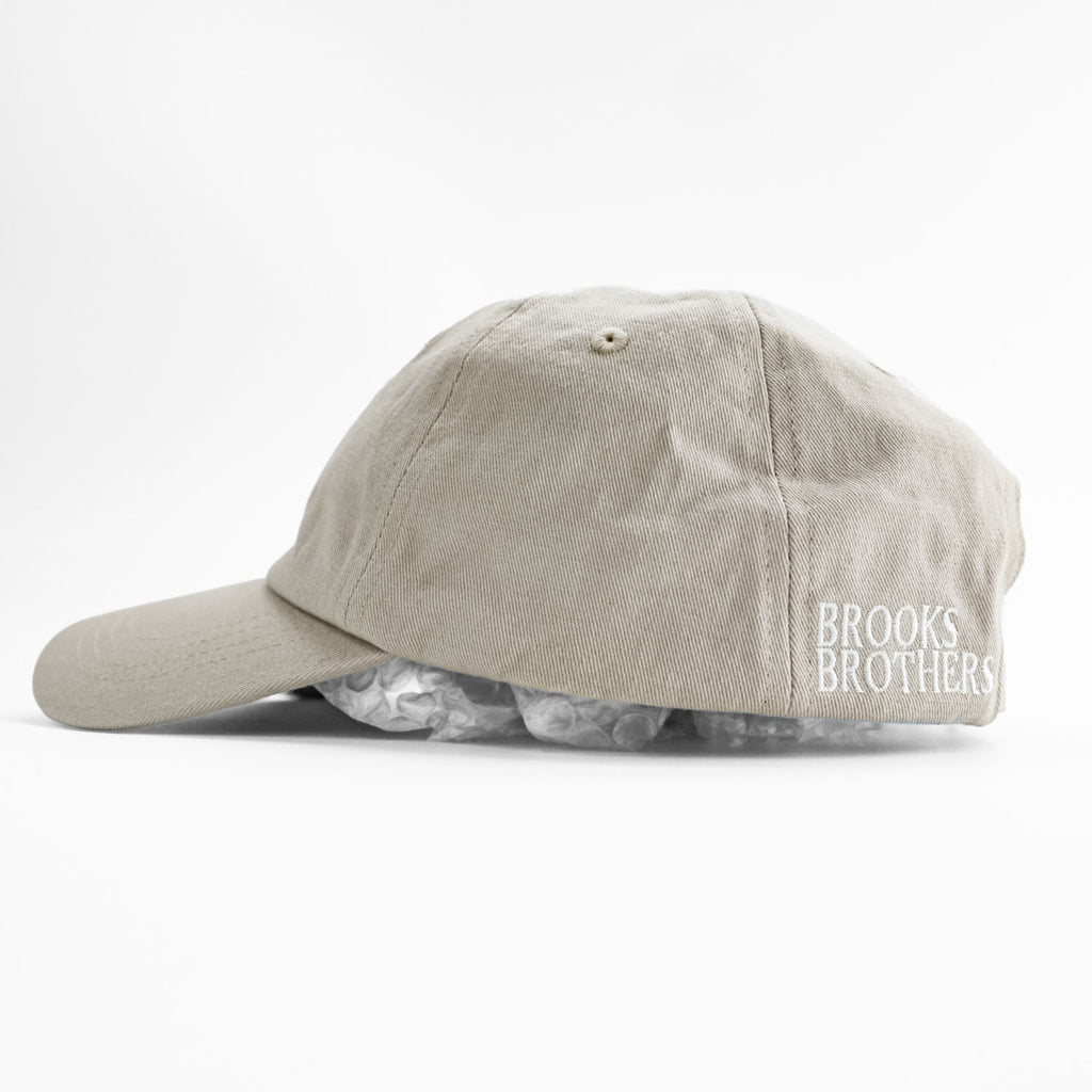 Brooks Brothers cap, beige, with a single logo accent.