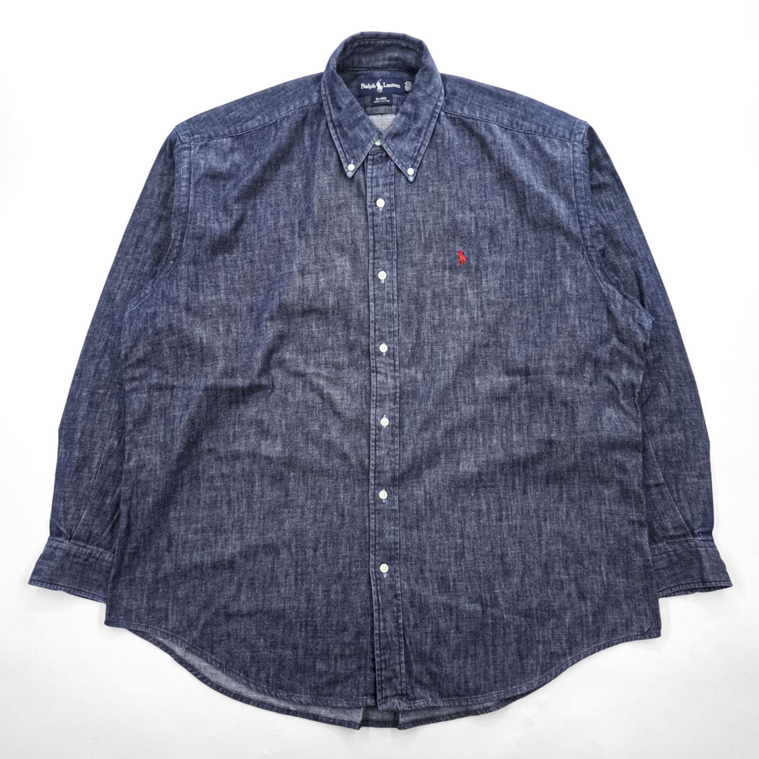 Ralph Lauren 90年代 ヴィンテージ BLAIRE 長袖 デニムシャツ XL スモールポニー ロゴ 刺繍