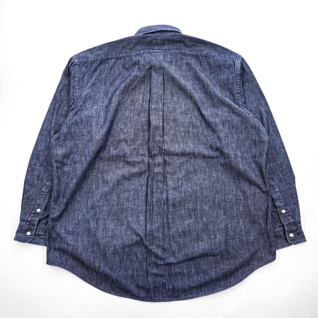 Ralph Lauren 90年代 ヴィンテージ BLAIRE 長袖 デニムシャツ XL スモールポニー ロゴ 刺繍