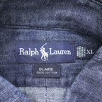 Ralph Lauren 90年代 ヴィンテージ BLAIRE 長袖 デニムシャツ XL スモールポニー ロゴ 刺繍
