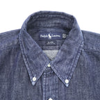 Ralph Lauren 90年代 ヴィンテージ BLAIRE 長袖 デニムシャツ XL スモールポニー ロゴ 刺繍