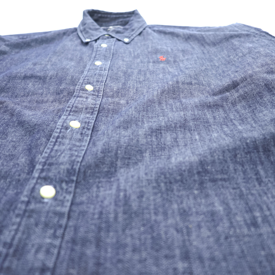 Ralph Lauren 90年代 ヴィンテージ BLAIRE 長袖 デニムシャツ XL スモールポニー ロゴ 刺繍