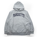 Champion 00年代 リバースウィーブ REVERSE WEAVE プルオーバー パーカー XL グレー アーチロゴ MARQUETE カンガルーポケット