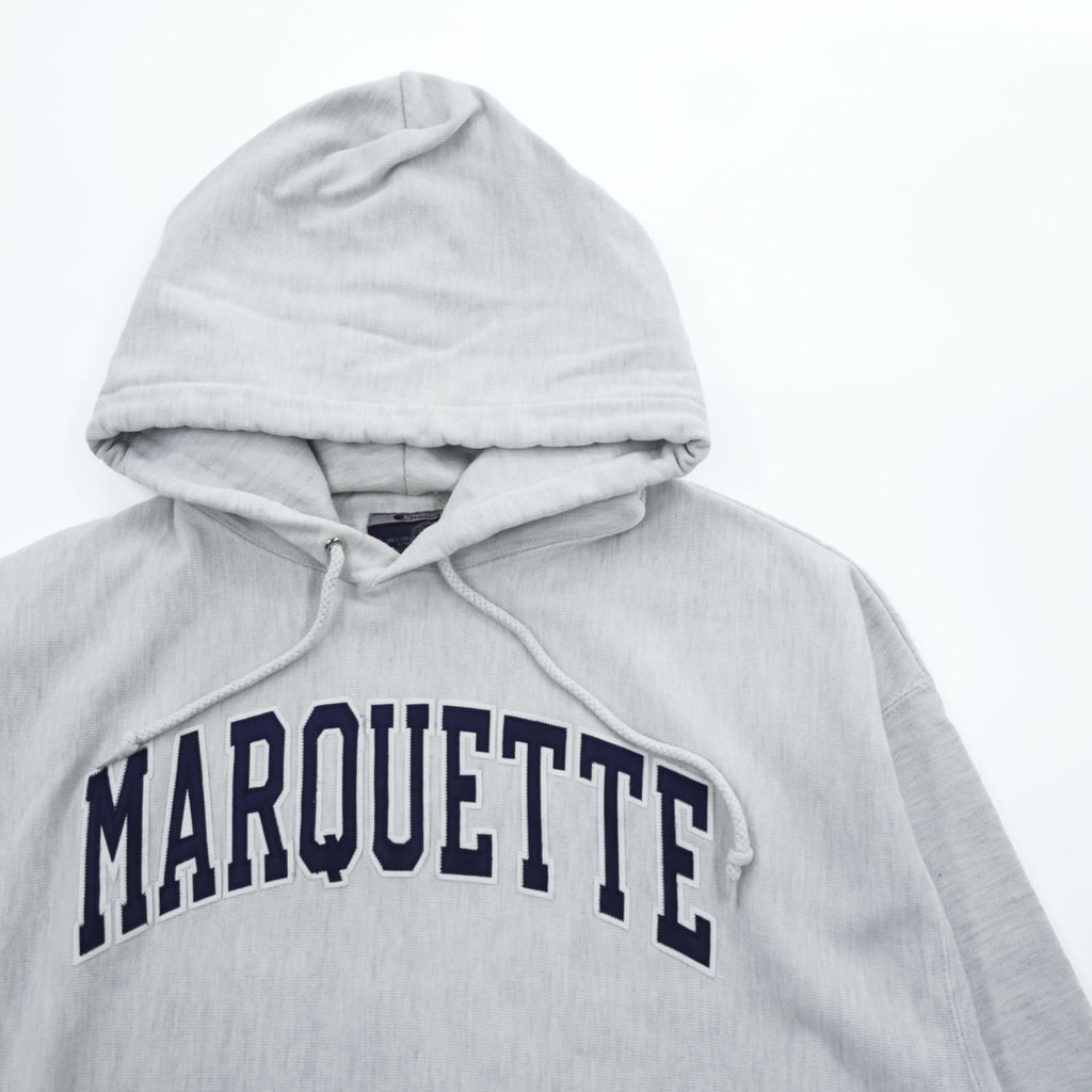 Champion 00年代 リバースウィーブ REVERSE WEAVE プルオーバー パーカー XL グレー アーチロゴ MARQUETE カンガルーポケット
