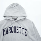 Champion 00年代 リバースウィーブ REVERSE WEAVE プルオーバー パーカー XL グレー アーチロゴ MARQUETE カンガルーポケット