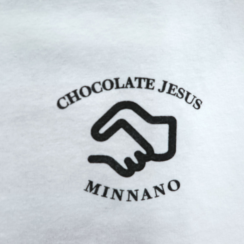 Chocolate Jesus x MIN-NANO Graphic T-Shirt White Size L Made in Japan