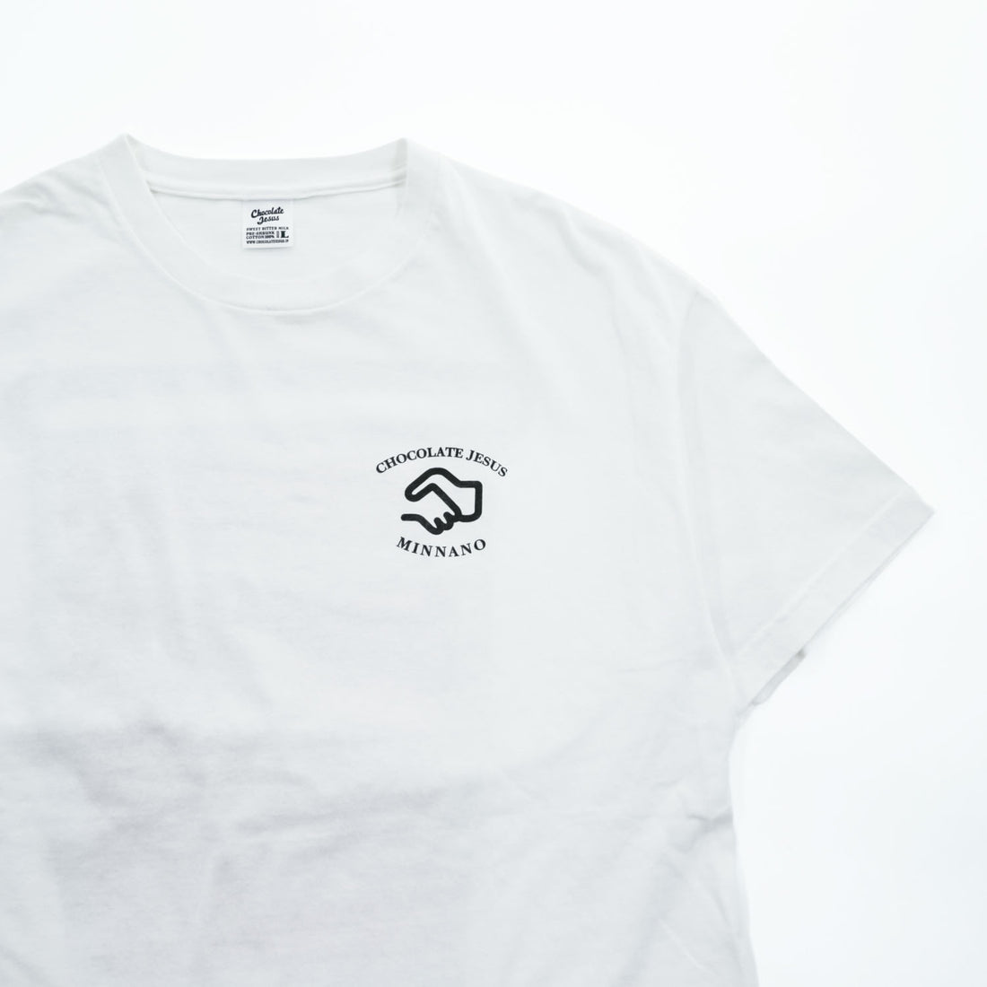 Chocolate Jesus x MIN-NANO Graphic T-Shirt White Size L Made in Japan