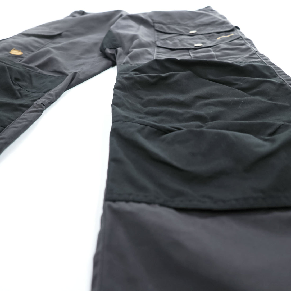 FJALL RAVEN Barents Pro Trousers G-1000 Outdoor Cargo Double Knee M Black, Gray 81761