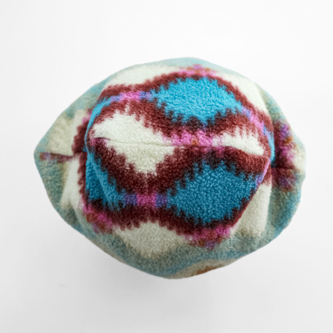 Patagonia Fleece Beanie Hat Geometric Aztec Pattern Turquoise Multicolor Size L