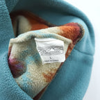 Patagonia Fleece Beanie Hat Geometric Aztec Pattern Turquoise Multicolor Size L