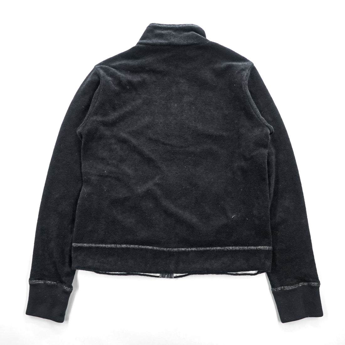 KAVU Black Full-Zip Fleece Jacket Size M L/S FZ Fleece Throwshirt