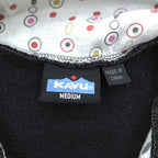KAVU Black Full-Zip Fleece Jacket Size M L/S FZ Fleece Throwshirt
