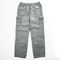 LANDS' END 100% Linen Drawstring Cargo Pants Khaki
