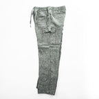 LANDS' END 100% Linen Drawstring Cargo Pants Khaki