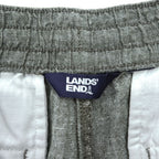 LANDS' END 100% Linen Drawstring Cargo Pants Khaki