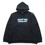 Patagonia P-6 Logo Uprisal Hoody 20s Black Pullover Hoodie XL