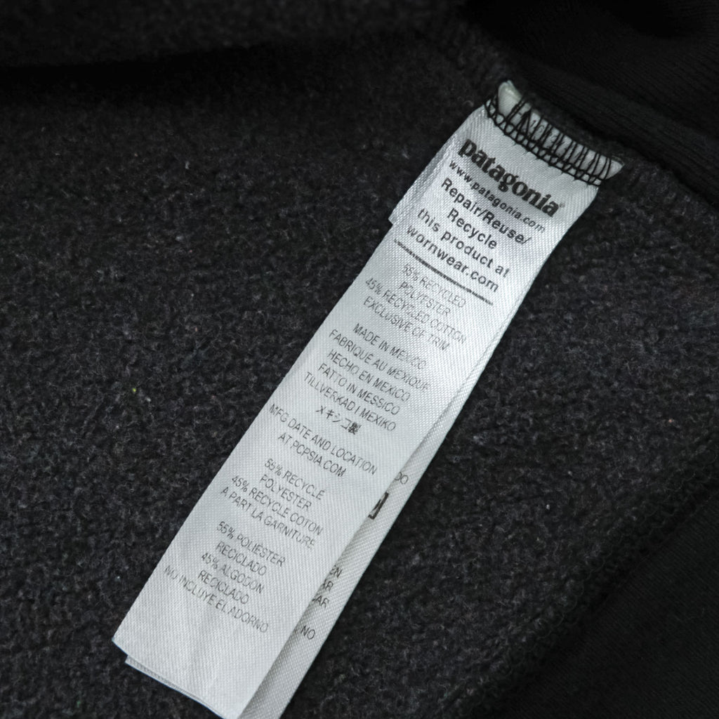 Patagonia P-6 Logo Uprisal Hoody 20s Black Pullover Hoodie XL