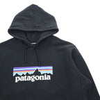 Patagonia P-6 Logo Uprisal Hoody 20s Black Pullover Hoodie XL