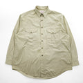 Vintage 90s Filson Safari Cloth Shirt XL Khaki Beige Cotton Hong Kong Field Hunting