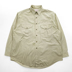 Vintage 90s Filson Safari Cloth Shirt XL Khaki Beige Cotton Hong Kong Field Hunting