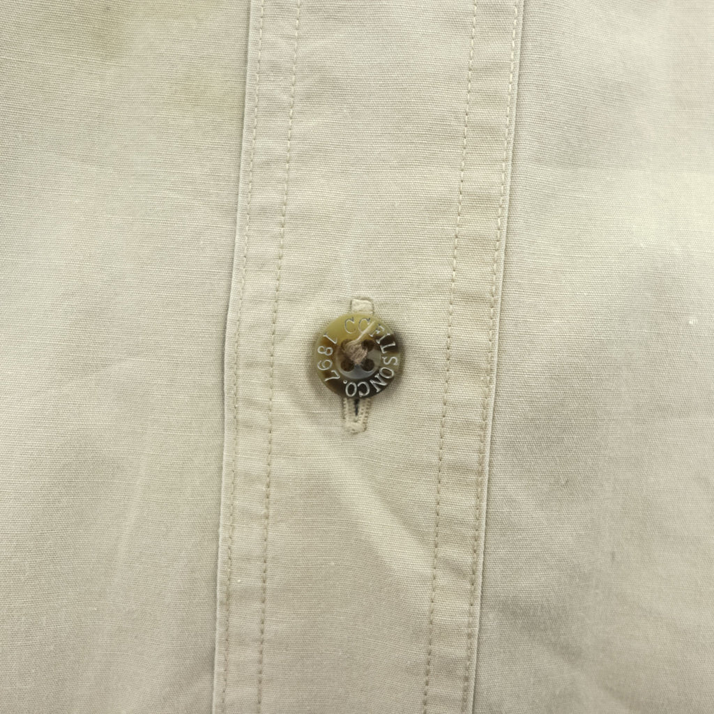 Vintage 90s Filson Safari Cloth Shirt XL Khaki Beige Cotton Hong Kong Field Hunting