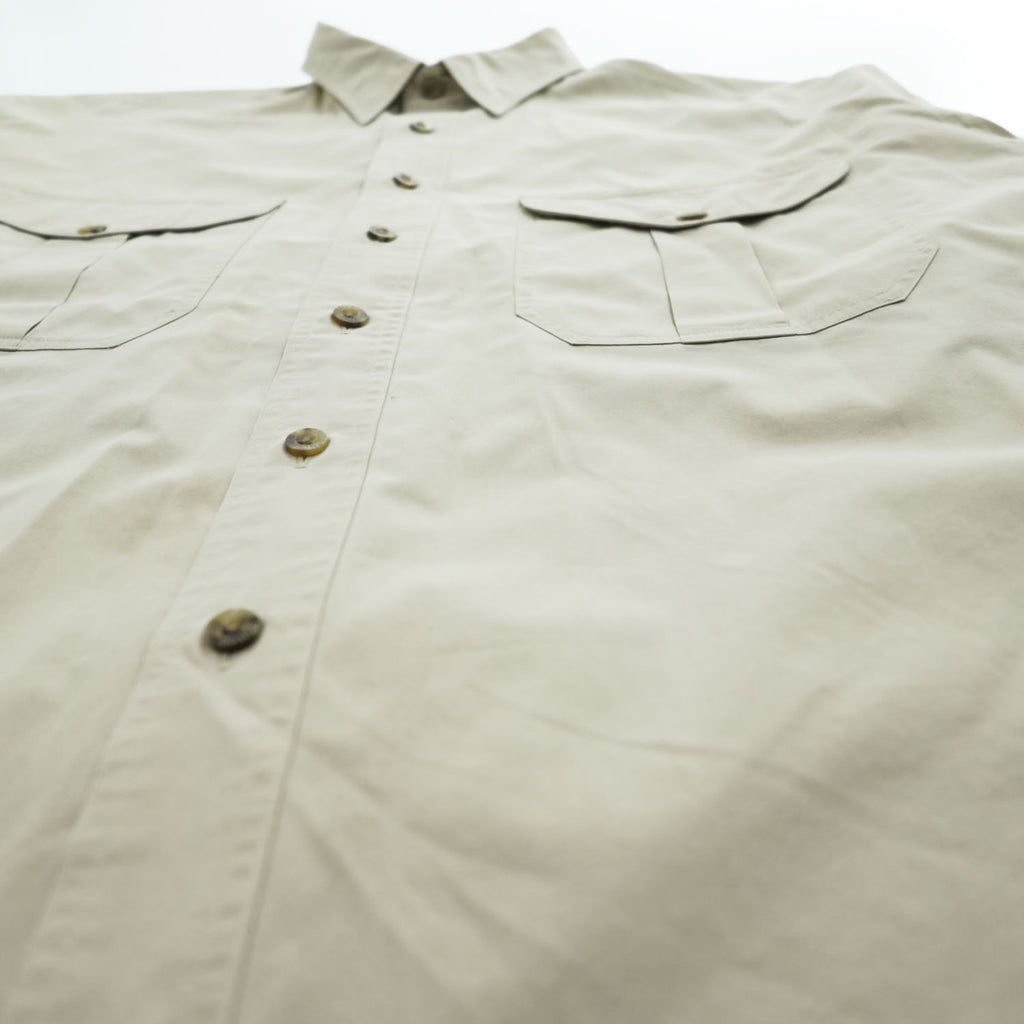 Vintage 90s Filson Safari Cloth Shirt XL Khaki Beige Cotton Hong Kong Field Hunting