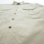 Vintage 90s Filson Safari Cloth Shirt XL Khaki Beige Cotton Hong Kong Field Hunting