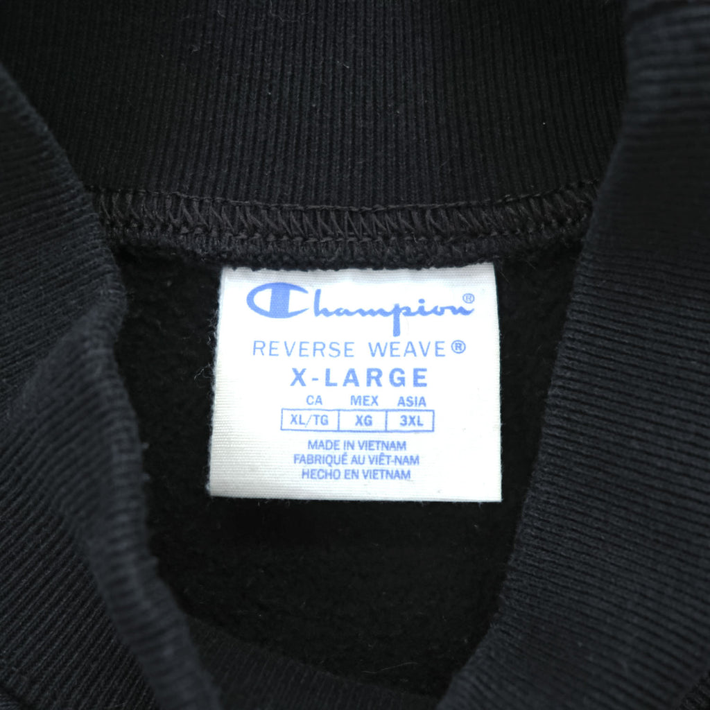 Champion Reverse Weave 20s Black Mock Neck Sweatshirt X-Large Made in Vietnam
