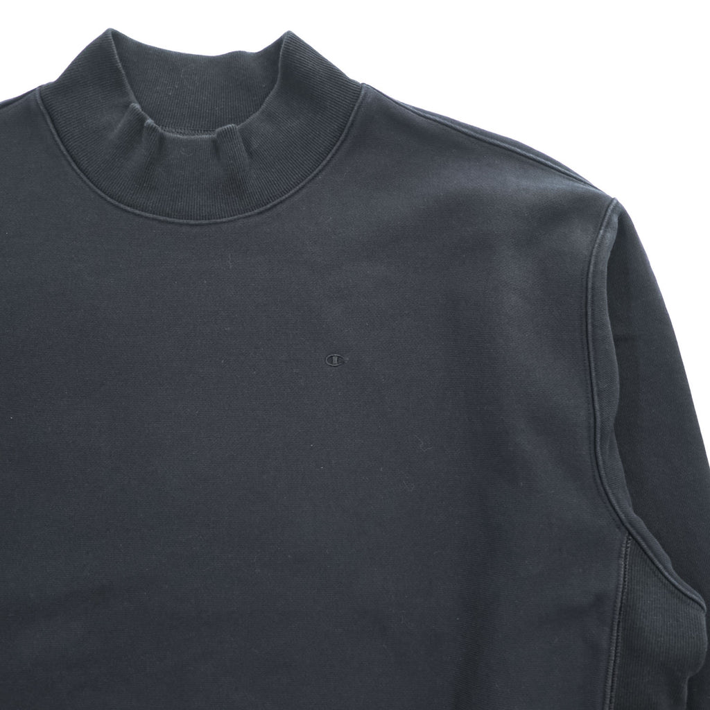 Champion Reverse Weave 20s Black Mock Neck Sweatshirt X-Large Made in Vietnam