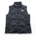 The North Face Women's 550 Fill Down Vest Black Diamond Quilted Puffer XL