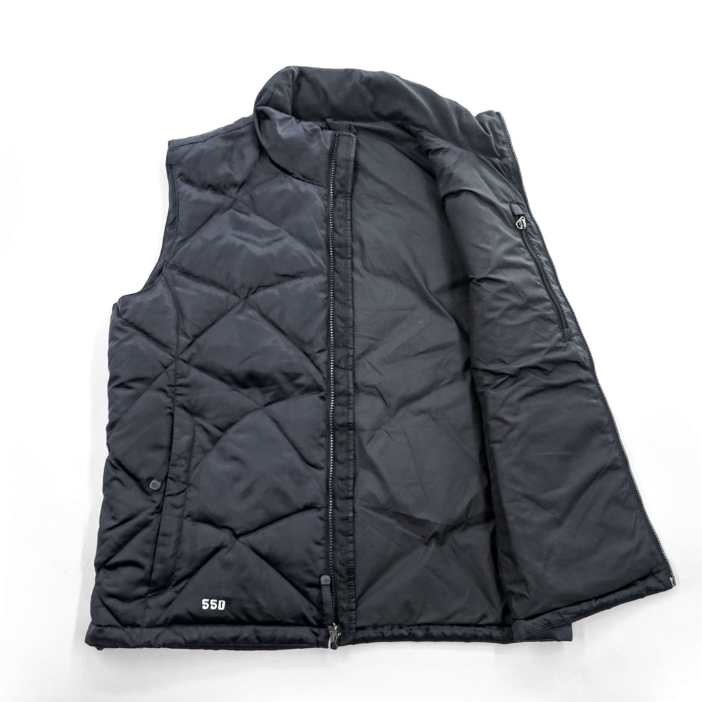 The North Face Women's 550 Fill Down Vest Black Diamond Quilted Puffer XL