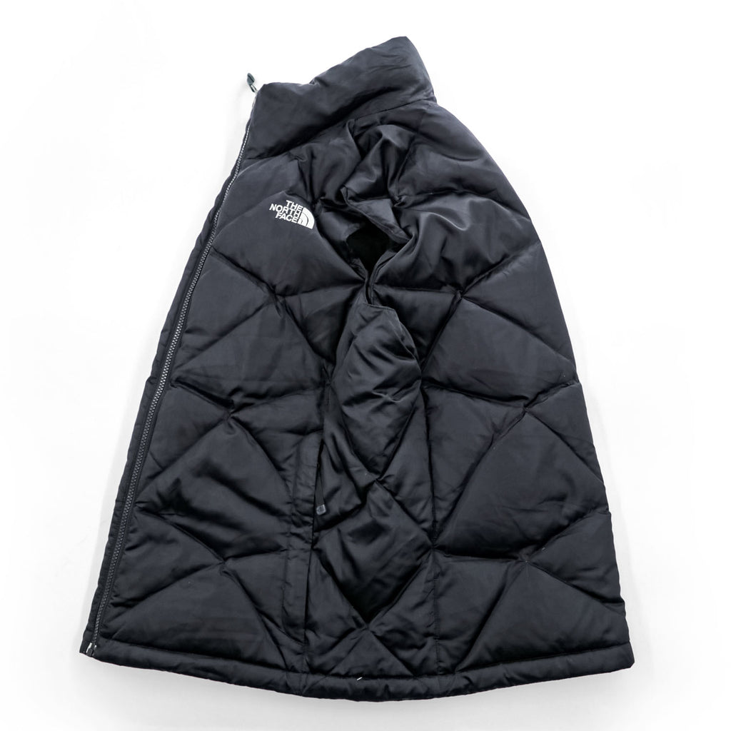 The North Face Women's 550 Fill Down Vest Black Diamond Quilted Puffer XL