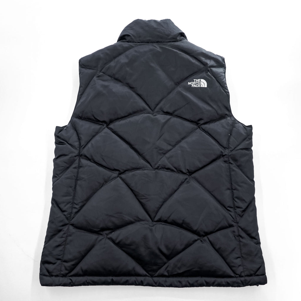 The North Face Women's 550 Fill Down Vest Black Diamond Quilted Puffer XL