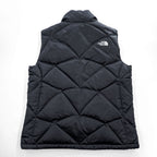 The North Face Women's 550 Fill Down Vest Black Diamond Quilted Puffer XL