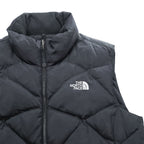 The North Face Women's 550 Fill Down Vest Black Diamond Quilted Puffer XL