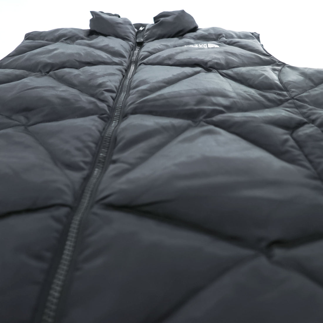 The North Face Women's 550 Fill Down Vest Black Diamond Quilted Puffer XL