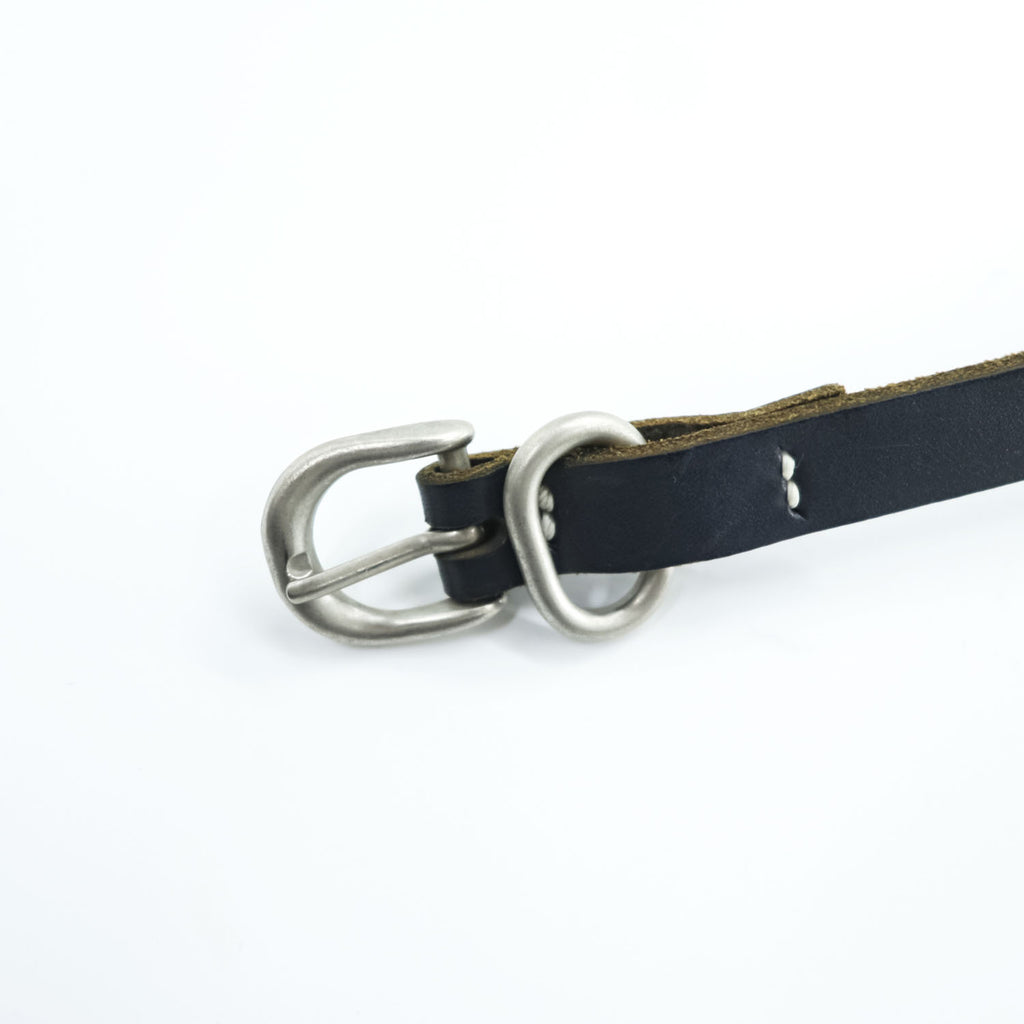 Hender Scheme テールベルト tail belt ナロー ロング レザー 本革 ブラック シルバーバックル