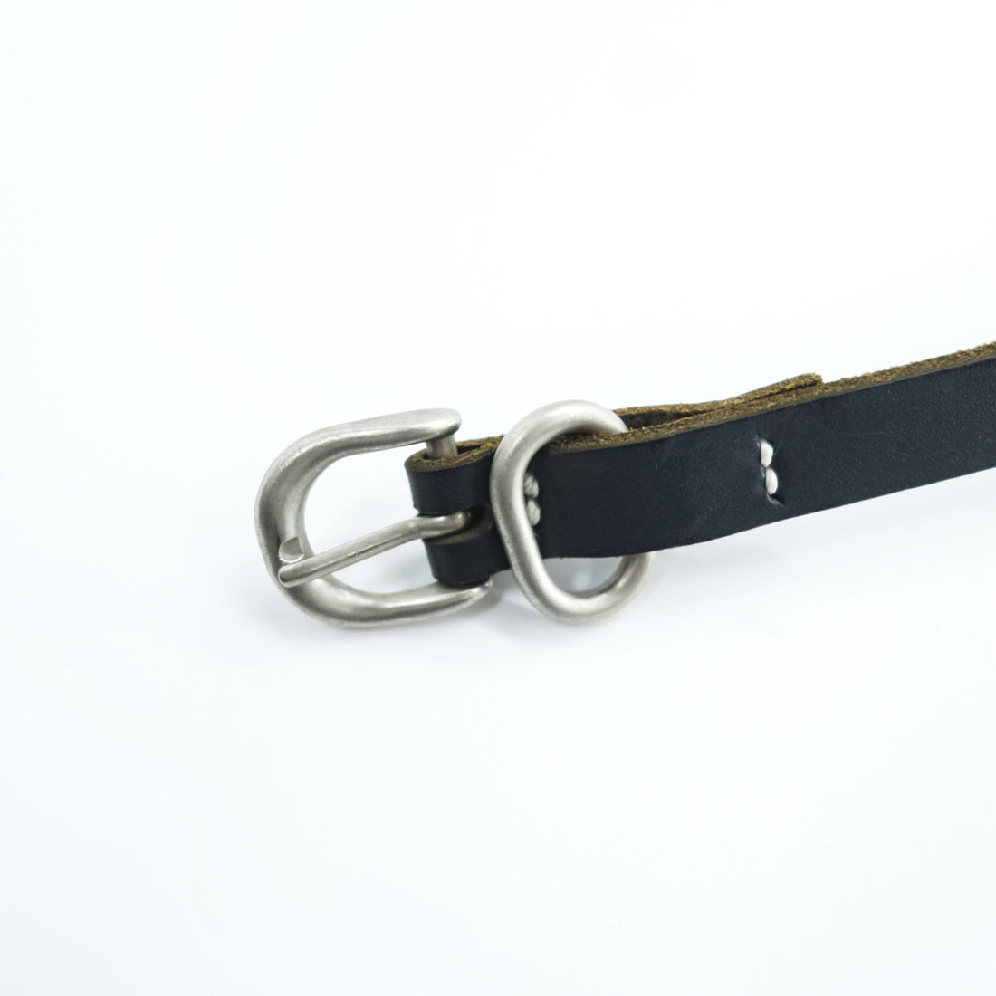 Hender Scheme テールベルト tail belt ナロー ロング レザー 本革 ブラック シルバーバックル