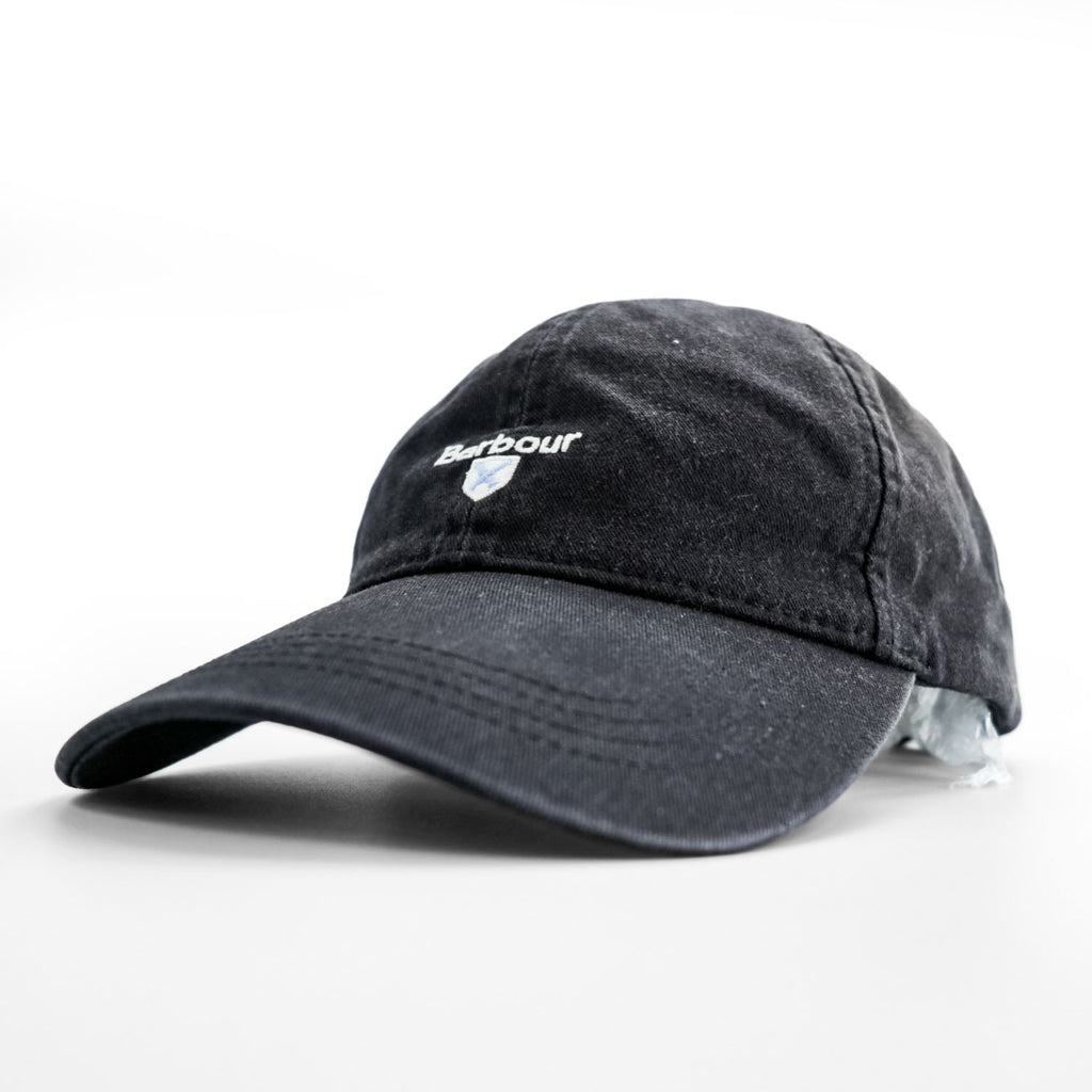Barbour Black Cotton Embroidered Logo Baseball Cap One Size Cascade Sports Cap